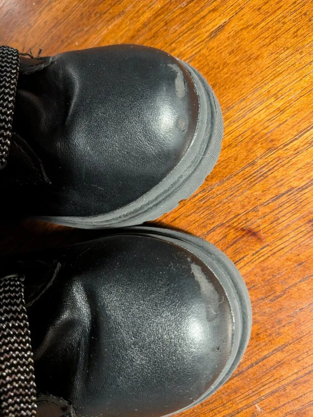 Kohl's Toddler Girls Black Combat Lace-Up Boots Side Zip Sz 7